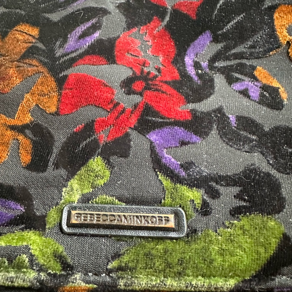 Gorgeous Velvet Rebecca Minkoff Love Floral Crossbody Gently Loved RARE FIND! - Picture 7 of 10